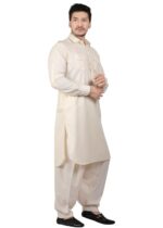 K-ROYALS Men's Cotton Blend Pathani Kurta Pyjama Suit - Image 3