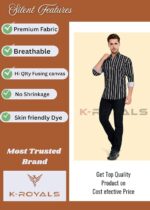 K-ROYALS Men's Cotton Blend Shirt – Multi-Color Vertical Stripes | Regular Fit | Long Sleeves | Perfect for Casual & Semi-Formal Wear - Image 4