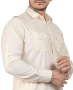 K-ROYALS Men's Cotton Blend Pathani Kurta Pyjama Suit - Image 5