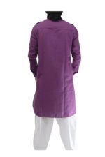 K-ROYALS Stylish Men s purple white Pathani suit - Image 2