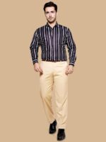 K-ROYALS Men's Cotton Blend Shirt – Multi-Color Vertical Stripes | Regular Fit | Long Sleeves | Perfect for Casual & Semi-Formal Wear - Image 7