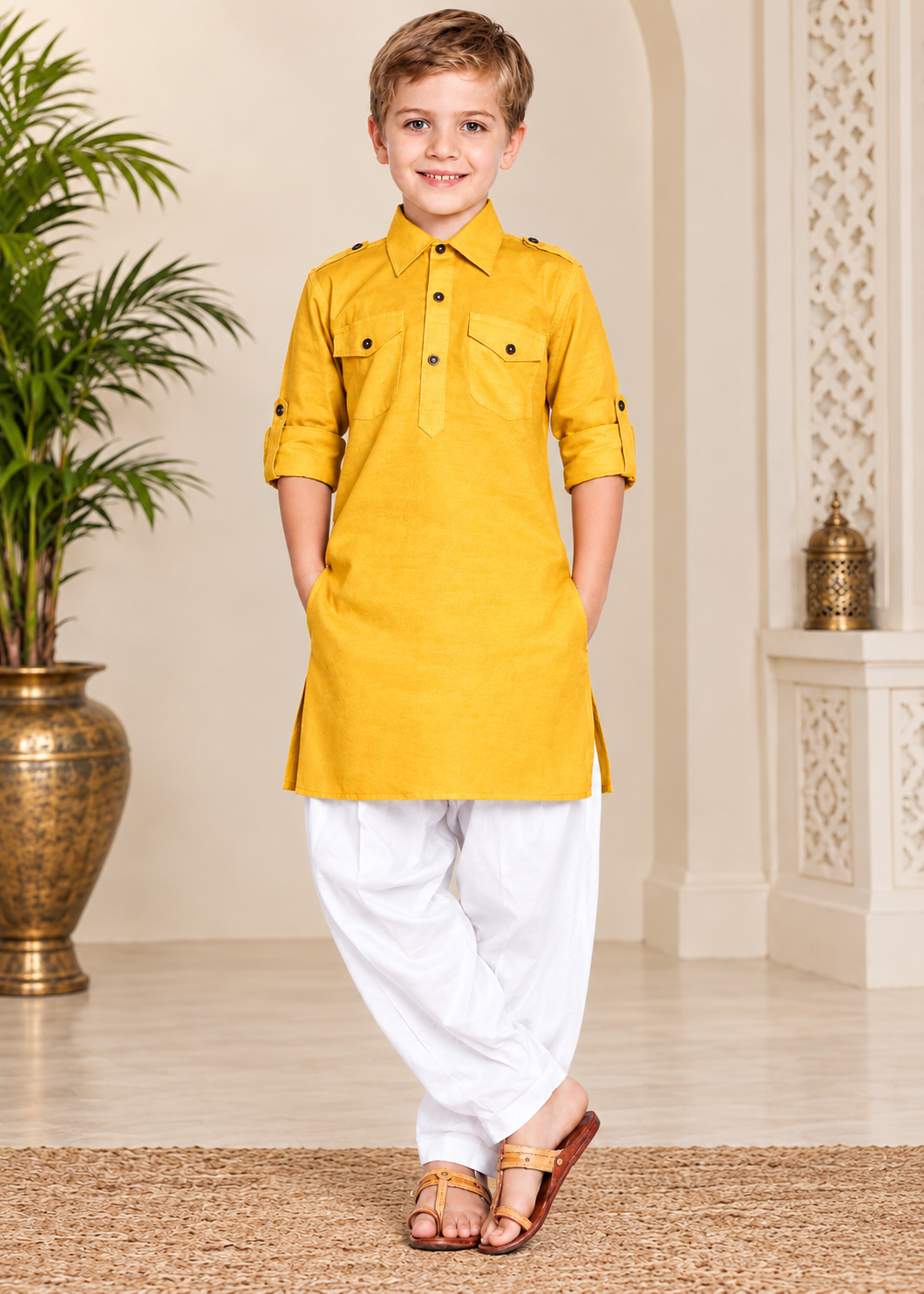 1 Boys Kids Pathani Suit Set | Traditional Ethnic Wear for Boys - Image 1