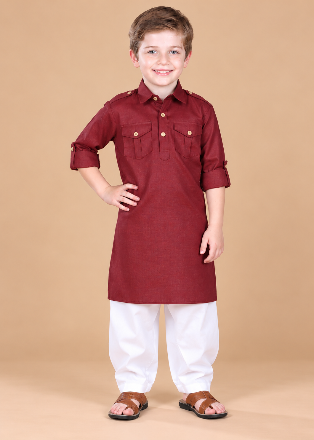 1 Boys Kids Pathani Suit Set | Traditional Ethnic Wear for Boys - Image 1