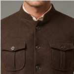 Men's Ethnic Kurta Jacket Premium Traditional Waistcoat – Chocolate Brown - Image 5