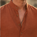 Men's Premium Cotton Linen Blend fabric Casual Kurta with Mandarin Collar - Image 5