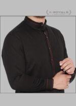 Men's Premium Giza Cotton Black Kurta with White Pyjama Set – Black & White - Image 5
